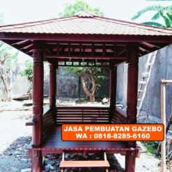 Jasa Pembuatan Gazebo Kayu Jati & Gazebo Kayu Kelapa Glugu Gazebokayu.id Hutankayu Furniture 028